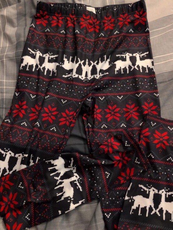 Pants - Black Holiday Reindeer & Snowflake Leggings